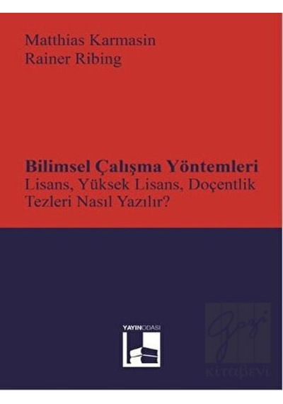 Bilimsel Çalışma Yöntemleri Lisans  Clz  - Matthias Karmasin  -  Rainer Ribing  - Yayın Odası Yayınları