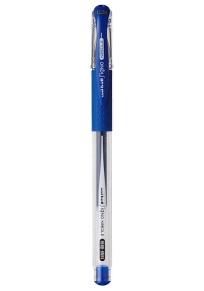 Signo Needle 0.38 İğne Uçlu Jel Kalem, Mavi