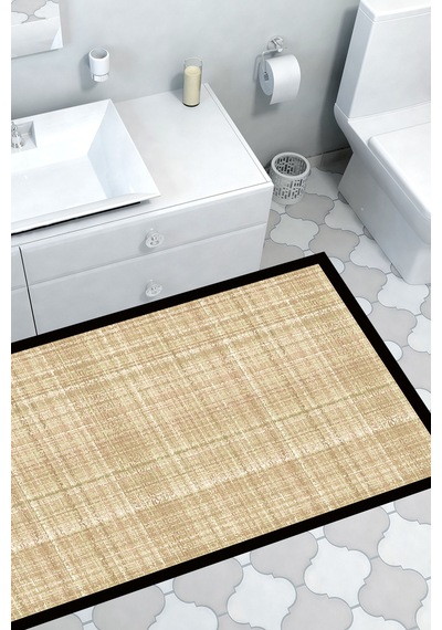 Kaymaz Taban Djt Banyo Mutfak Salon Halı Trend Dokuma Desen E5007 Bej Kahve