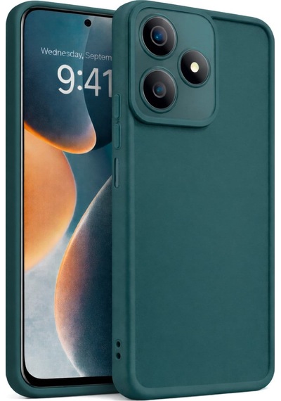 Realme C63 Uyumlu Kamera Çıkıntılı Mat Silikon Telefon Kılıfı Yeşil