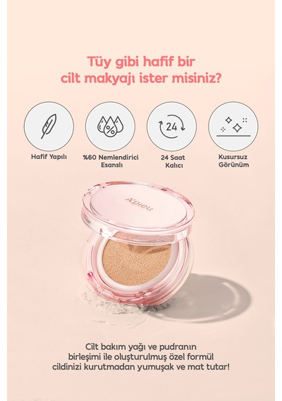 24 Saat Kalıcı Esans İçeren Nemlendirici Cushion A'pıeu Waterlock Cushion 21n Spf50+/pa++++ 21 43088978