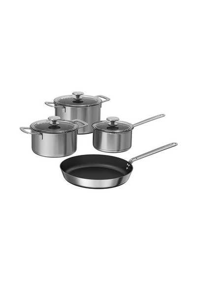 Ikea Hemkomst Tencere Ve Tava Seti 2-3-5 L 28 Cm Krom 7 Parça