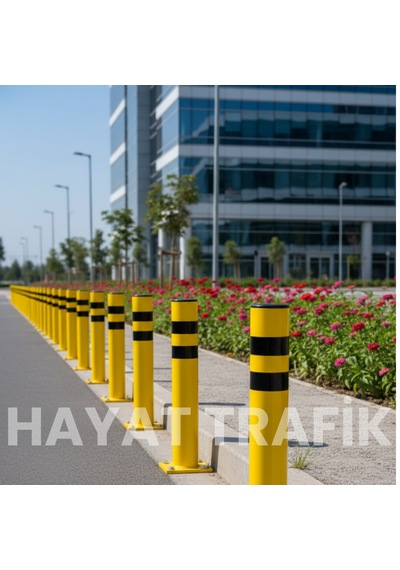 Metal Delinatör 50 Cm - Kulaksız Sarı-siyah Metal Duba