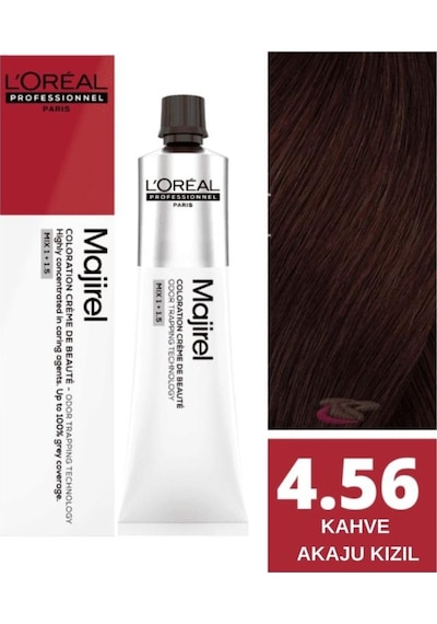 Loreal Professionnel Majirel 4.56 Kahve Akaju Kızıl 60 Ml Saç Boyası