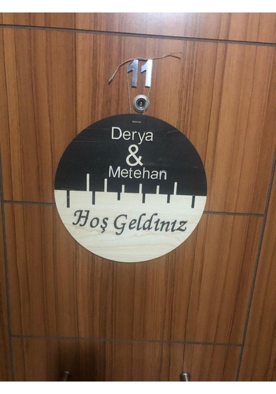 Kişiye Özel Isim Yazılabilir Hoş Geldiniz Kapı Süsü