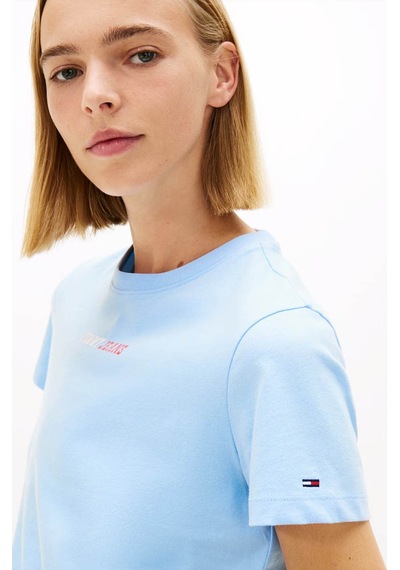 Tommy Jeans Kadın Tişört Dw0dw22277 Mavi