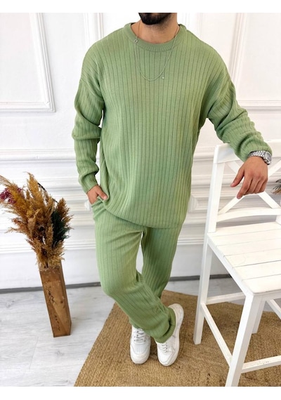 Uzun Kollu Tişört Fitilli Örme Triko Yumuşak Dokulu Tüylenmez Pamuklu Kazak Sweatshirt Mint Yeşili Uzun Kollu Tişört Fitilli Örme Triko Yumuşak Dokulu Tüylenmez Pamuklu Kazak Sweatshirt Mint Yeşili