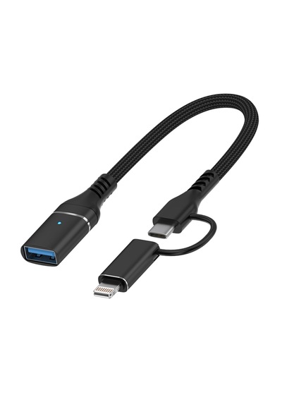 2in1 Type-c Ve Lightning Girişli Usb 3.0 Otg Adaptörü - Fc899