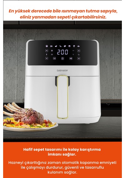GoldmasterRivoli GM-8412 Sıcak Hava Fritözü Airfryer