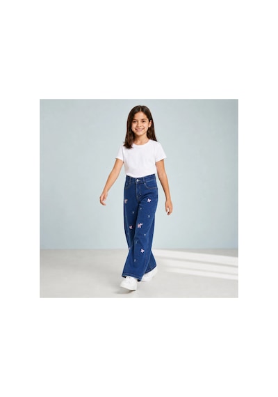 Rony Pony Kids Kız Çocuk Fiyonk Nakışlı Palazzo Kot Pantolon Yüksek Bel Geniş Paça Jean Lacivert Rony Pony Kids Kız Çocuk Fiyonk Nakışlı Palazzo Kot Pantolon Yüksek Bel Geniş Paça Jean Lacivert