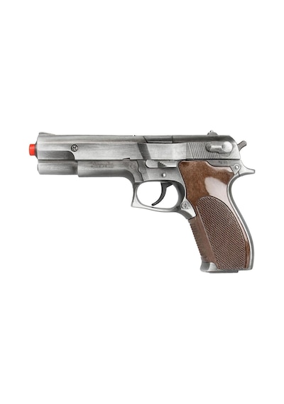 Police Pistol 8 Shots - Old Silver