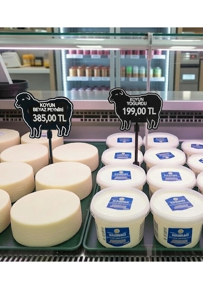 Pvc Yaz Sil Ayaklı Etiket Tutuculu Kuzu / Koyun Fiyat Etiketi 10 Lu Pk.