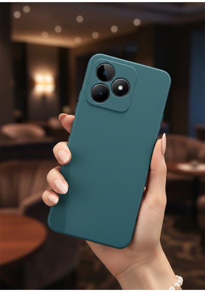 Realme C53 Uyumlu İçi Kadife Kamera Korumalı Renkli Silikon Kılıf