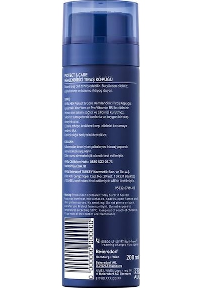 Men Erkek Tıraş Jeli Protect&care 200ml, Aloevera, Pürüzsüz Tıraş, Cildi Kesik Ve Sıyrıklardan
