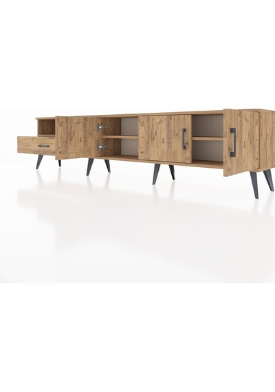 Arges Tv Ünitesi 3 Raflı Tek Çekmeceli 3 Kapaklı 220x30x51 Çam-çam Atlas Çam/atlas Çam - Atlas Çam Arges Tv Ünitesi 3 Raflı Tek Çekmeceli 3 Kapaklı 220x30x51 Çam-çam Atlas Çam/atlas Çam - Atlas Çam
