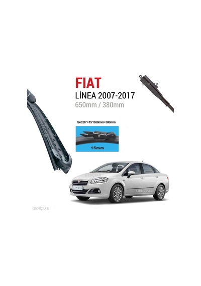 Fiat Linea Silecek Takımı 2007-2017 Fiat Linea Silecek Takımı 2007-2017