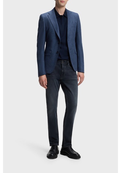Boss Pamuklu Slim Fit Düz Paça Jeans Erkek Kot Pantolon 50571822 407 Lacivert