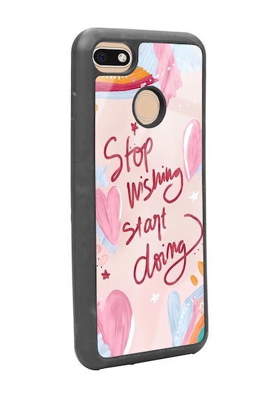 General Mobile Gm 8 Go Pembe Motto Tasarımlı Glossy Telefon Kılıfı Çok Renkli