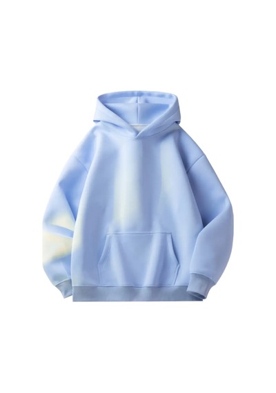 Tarz Cool Erkek Kapüşonlu Oversize Sweatshirt Mavi