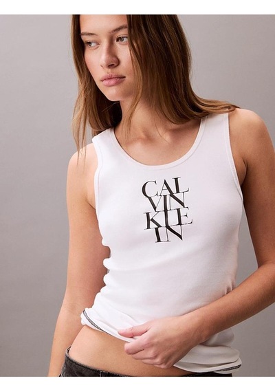 Sl Cotton Rıb Solıd Tank-8284 Beyaz