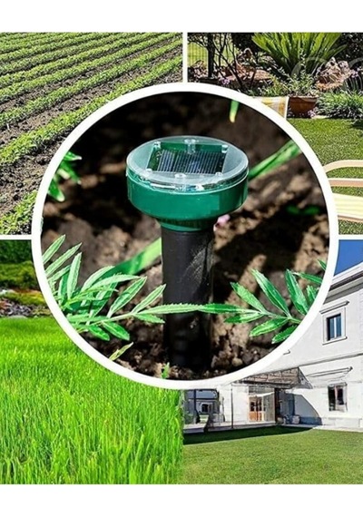 1 Adet Pilsiz Elektriksiz Solar Güneş Enerjili Akrep Köstebek Yılan Fare Kovucu Tarla Haşere Ko