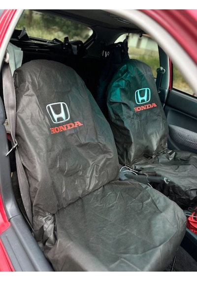 Honda Üniversal Siyah Ön 2'li Tela Servis Kılıfı 2'li Set