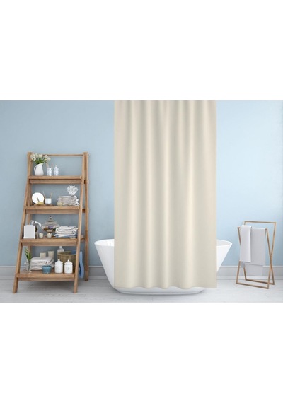 Zethome Jackline Banyo Duş Perdesi 0010 Krem Tek Kanat 240X200 krem