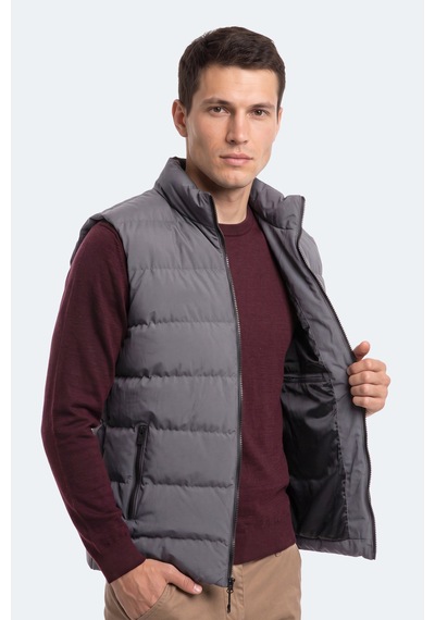 Slazenger Zane I Erkek Şişme Koyu Gri Yelek