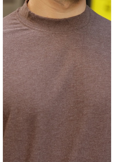 Madmext Kahverengi Yarım Balıkçı Yaka Slim Fit Erkek Sweatshirt E7202