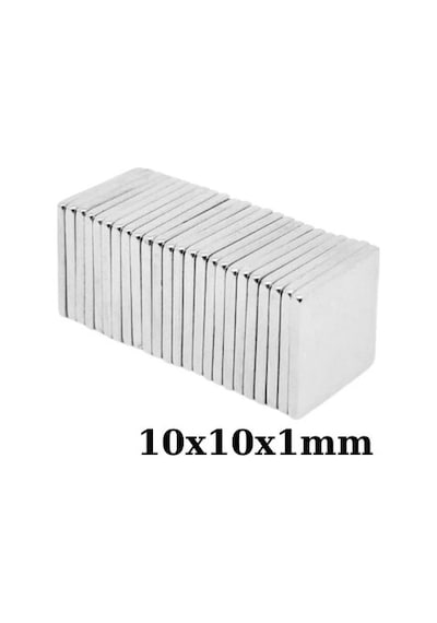 10x10x1mm Neodyum Güçlü Mıknatıs - Neodim Magnet