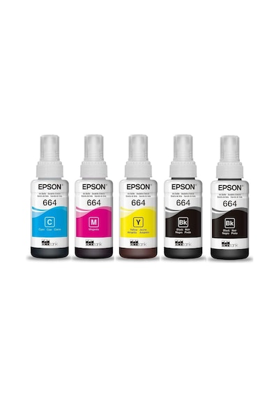 Epson T664 Mürekkep 4 Renk 1 Tüp Siyah
