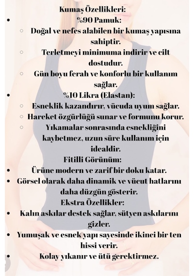 Mrmpro Kadın Lacivert Fitilli Görünümlü Kalın Askılı Basic Atlet Body %95 Pamuk Lacivert