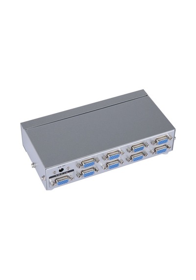 Powermaster Pm-2553 8 Port Vga Dağıtıcı Çoğaltıcı Splitter 9 Volt Adaptörlü 1920x1440 250mhz