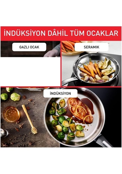 Tefal Duetto İndüksiyon Tabanlı 8 Parça Çelik Tencere Seti - 2100 Diğer