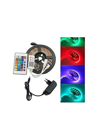Şerit Led 5 Metre Kumandalı Animasyonlu Rgb Çok Renkli