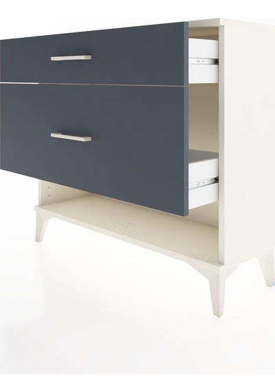 Arges Şifonyer 2 Çekmeceli 88x30x80 Aytaşı-antrasit Aytaşı