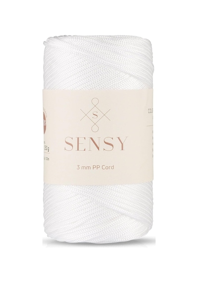 3 Mm - 250 Gr Polyester Makrome Ipi 120 M Polyester Makrome Ip Supla Ip Ve Çanta Ipliği Beyaz Diğer