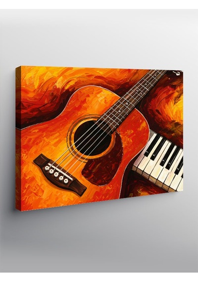 Kanvas Tablo Piyano Ve Klasik Gitar