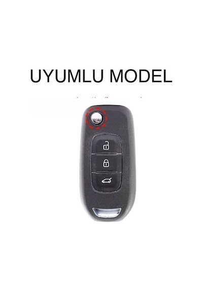 Megane 4 Joy - Clio 5 Captur Koleos Uyumlu Anahtar Kılıfı Siyah/k