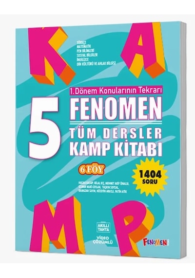 Fenomen 5 Tüm Dersler Kamp Kitabı 1. Dönem Fenomen Yayınları