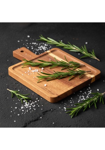 Doğal Akasya Ahşap Dikdörtgen Sunum Tahtası Ve Servis Tepsisi 23x17 Cm Kahve Yanı, Peynir Ve Kahvaltılık Sunumluk Kare Formlu Estetik Tasarım Çok Renkli