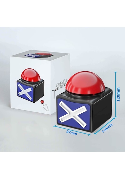 Oyun Soru Cevap Yanıt Butonu 10cm Bilgi Yarışması Işıklı Sesli Zil Uyarı Düğmesi Buzzer Oyun Soru Cevap Yanıt Butonu 10cm Bilgi Yarışması Işıklı Sesli Zil Uyarı Düğmesi Buzzer