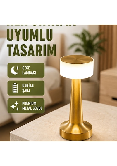 Dekoratif Masa Lambası Kopya Renkli