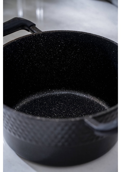 Acar Diamente 24cm Derin Tencere Dg-8562 Siyah