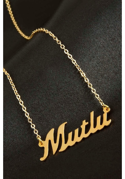 Mutlu - 264 - İsimli - Shophnrl - Kolye -sarı altın
