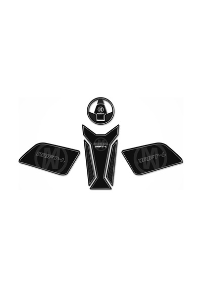 Mondial Drift L Tank Pad Set Siyah-Gümüş Tasarım