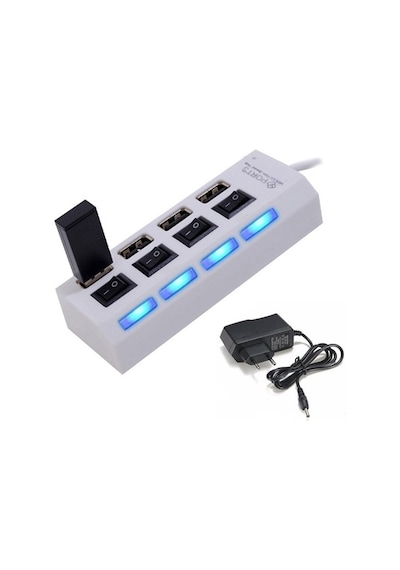 4 Port Usb 2.0 Hub Usb Çoklayıcı Anahtarlı Adaptörlü Çoğaltıcı (533634727)