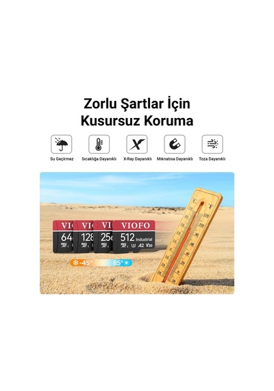 High Endurance 128gb Class 10 A2 V30 100mb/s Okuma 80mb/s Yazma Micro Sd Hafıza Kartı