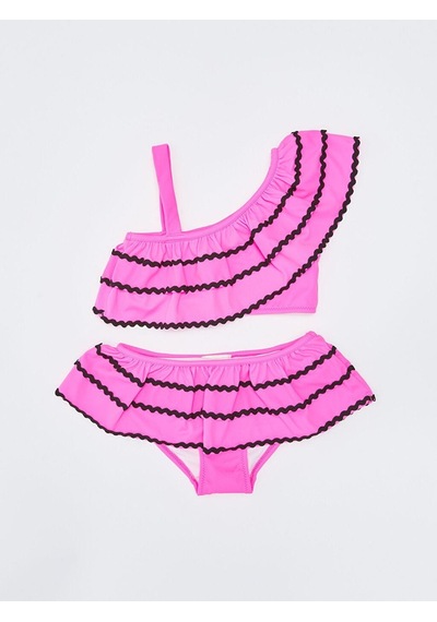 Deep Beach Sutaşı Detaylı Kız Çocuk Bikini Takım 001