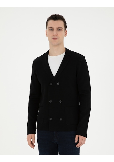 Pierre Cardin Erkek Siyah Hırka Triko 50278079-vr046 Siyah